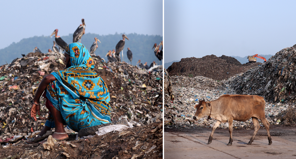 India is looking to reduce the mountains of plastic waste which are accumulating. Source: Getty