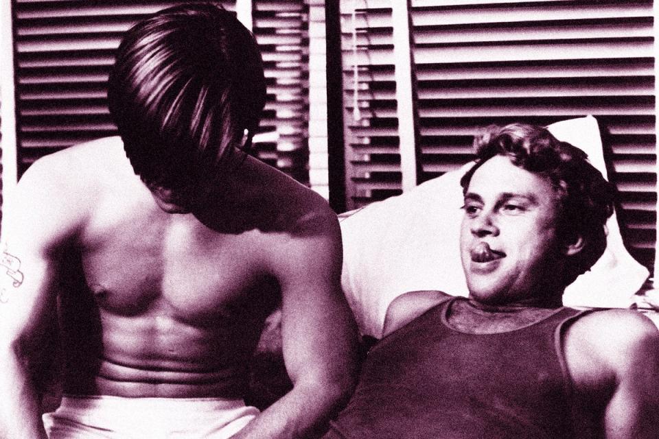 For the cover of The Smiths’ debut album, Morrissey selected a tender shot of actor and gay idol Joe Dallesandro alongside a lusty co-star, taken from Andy Warhol’s 1968 film ‘Flesh’ (Warhol/Kobal/Shutterstock)