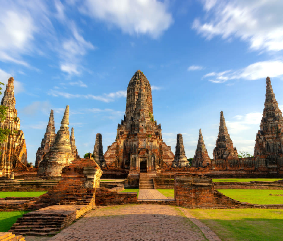 Nearly 500 historical sites have been discovered in an around Ayutthaya, including over 40 temples. Above, one of its most spectacular ones, Wat Chaiwatthanaram. <p>Getty Images</p>