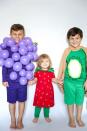 <p>Let your kids choose their favorite fruits to dress up as on Halloween! Grapes, strawberries, and kiwis are pictured here, but bananas, apples, and oranges would be easy to recreate, too.</p><p><strong>Get the tutorial at <a href="http://www.taylormadecreatesblog.com/2016/10/group-fruit-costume-kids.html" rel="nofollow noopener" target="_blank" data-ylk="slk:Taylor Made Creates" class="link ">Taylor Made Creates</a>.</strong> </p>