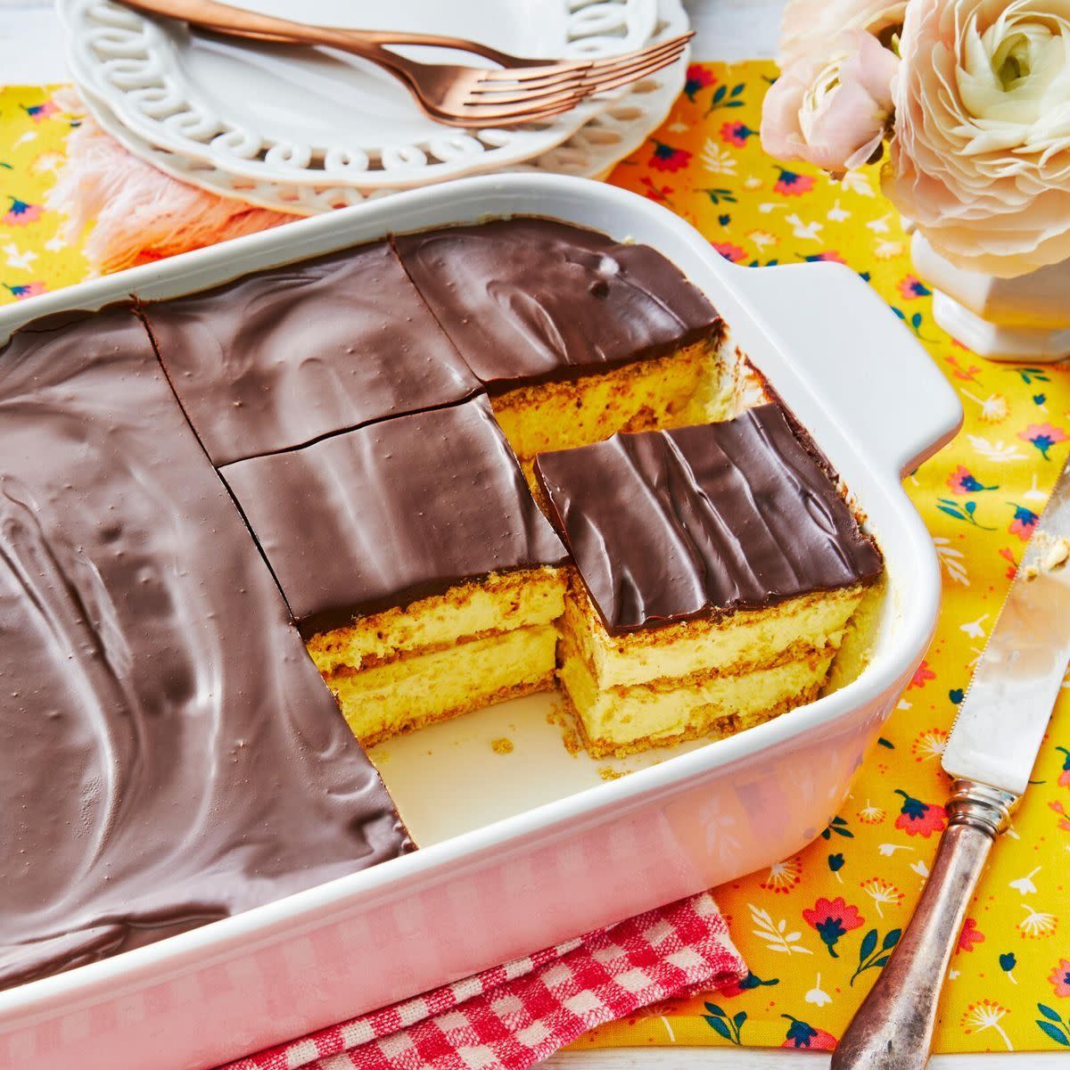 spring desserts eclair cake