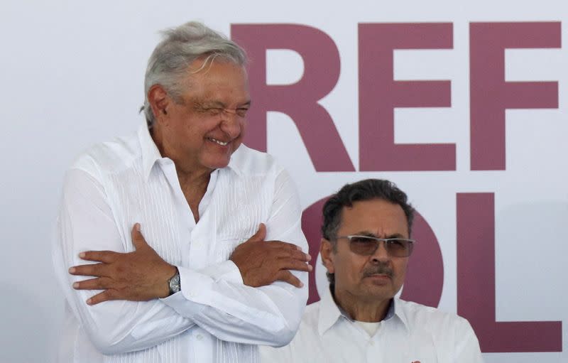 FOTO DE ARCHIVO: El presidente de México, Andrés Manuel López Obrador, durante la inauguración de la refinería Dos Boca