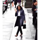 <h2>With An Alexander Wang Tote</h2> <p>In New York City, 2017</p> <p>Shop Mrs. Obama's Alexander Wang bag <a rel="nofollow noopener" href="https://click.linksynergy.com/fs-bin/click?id=30KlfRmrMDo&subid=&offerid=485004.1&type=10&tmpid=23604&RD_PARM1=https%253A%252F%252Fwww.shopbop.com%252Fattica-chain-satchel-alexander-wang%252Fvp%252Fv%253D1%252F1588699819.htm%253FfolderID%253D172%2526fm%253Dother-shopbysize-viewall%2526os%253Dfalse%2526colorId%253D12867" target="_blank" data-ylk="slk:here;elm:context_link;itc:0;sec:content-canvas" class="link ">here</a>.</p> <h4>Getty Images</h4>