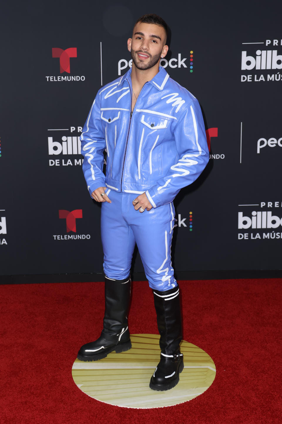 Manuel Turizo en los Premios Billboard Latinos en Watsco Center en Coral Gables, FL septiembre 29, 2022 -- (Photo by: John Parra/Telemundo via Getty Images)
