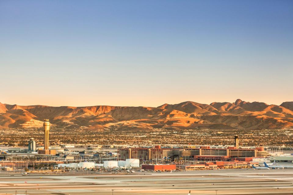 #3 Mega Airport (tie): McCarran International Airport. Score: 777.