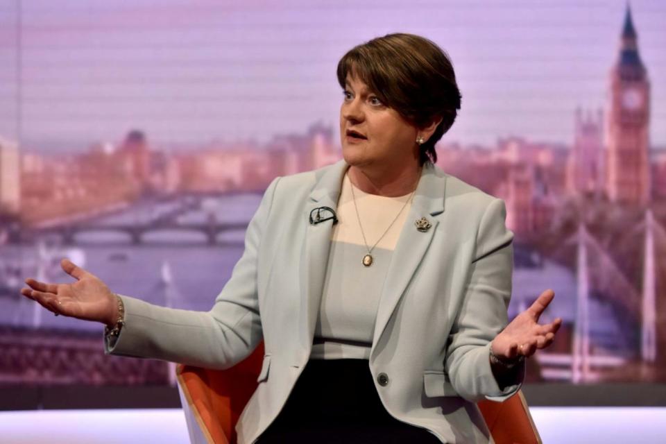 Arlene Foster, leader of the Democratic Unionist Party (DUP) (REUTERS)