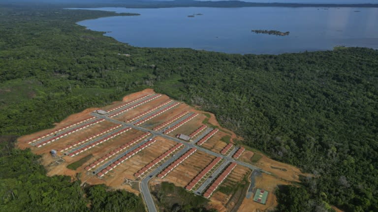 Vista aérea del barrio de Nuevo Cartí en Puerto Cartí, Comarca de Guna Yala, en la costa caribeña de Panamá, el 29 de mayo de 2024 (MARTIN BERNETTI)