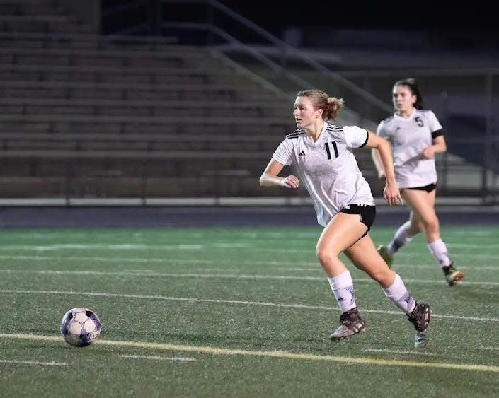 LASA senior Megan McIntosh in action for the Raptors during the 2024 season. McIntosh was voted District 24-5A MVP.