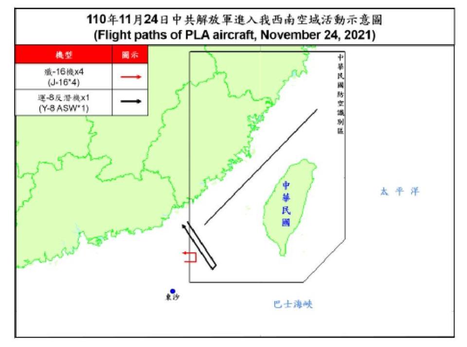 共機擾台。（國防部提供）
