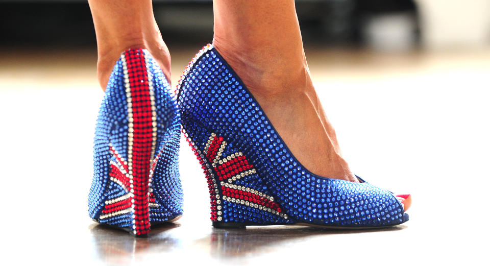 Going to a formal Jubilee event over the weekend? What better to trot out in than the limited edition "British shoes", created by designer Aruna Seth. The patriotic heels come with a hefty price tag - £3000. Though that is because they are encrusted with Swarovski crystals. Aruna Seth said each pair of shoes took two weeks to be crafted in northern Italy.