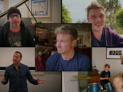 The Backstreet Boys reunite for a living room concert arranged by Elton John: Fox Television