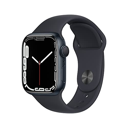 Apple Watch Series 7 [GPS 41mm] Smart Watch w/ Midnight Aluminum Case with Midnight Sport Band.…