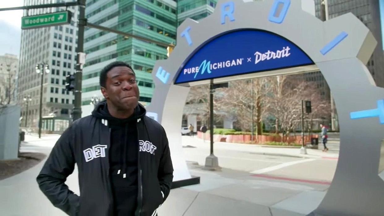 <div>Sam Richardson in a Pure Michigan ad promoting Detroit ahead of the NFL Draft</div> <strong>(Pure Michigan)</strong>