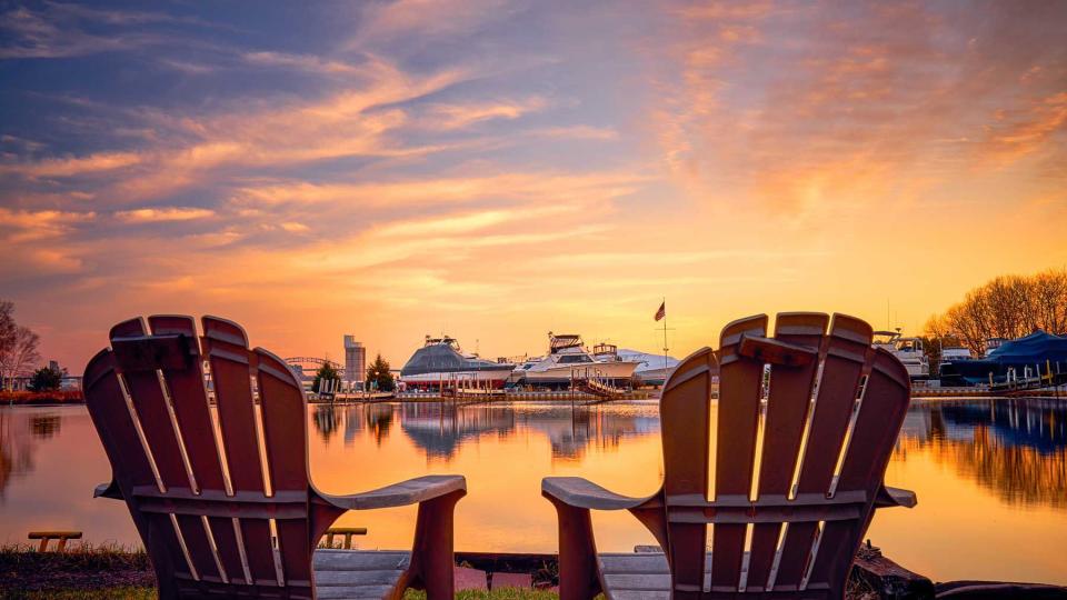 Enjoying Beautiful Sunset at Park Point, Duluth, MN