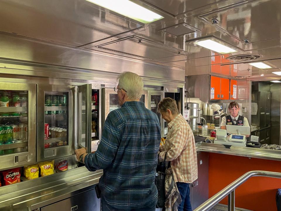 The train's snack car.