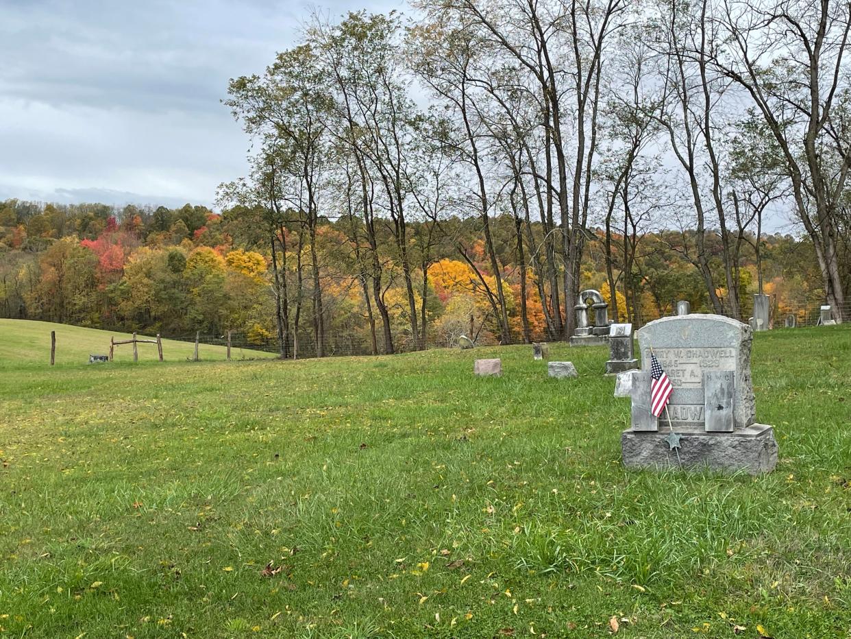 A view of the recently restored Grove Methodist Episcopal Cemetery in Perry Township.