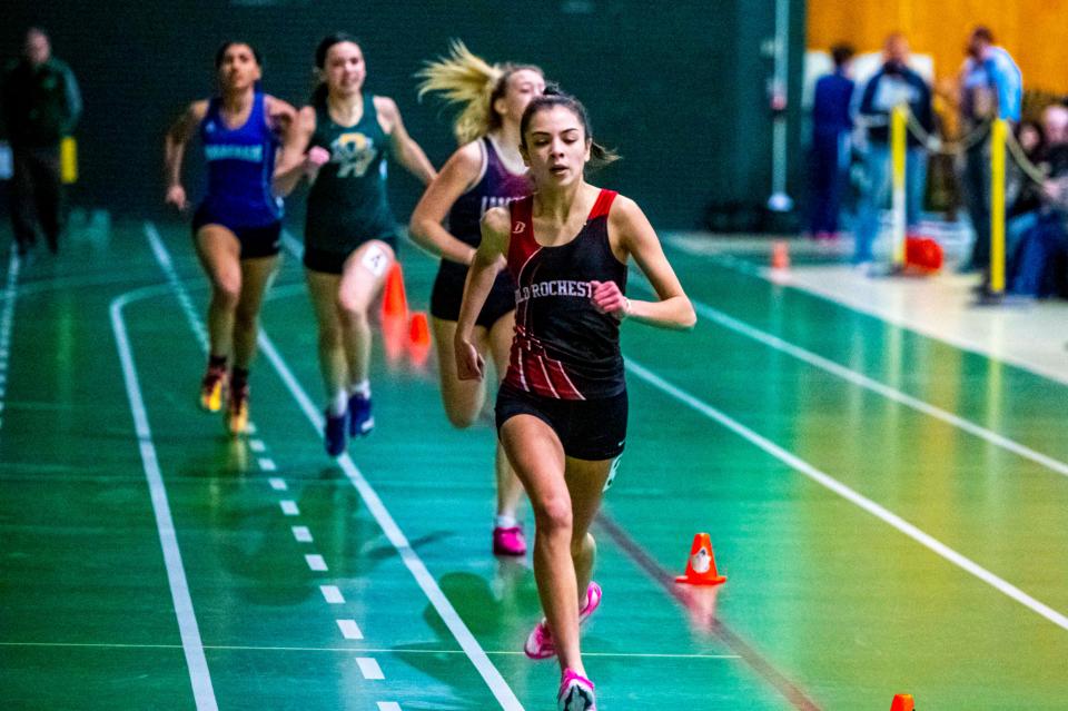 Old Rochester's Audrey Thomas wins the 300 at the SCC Championship at GNB Voc-Tech.