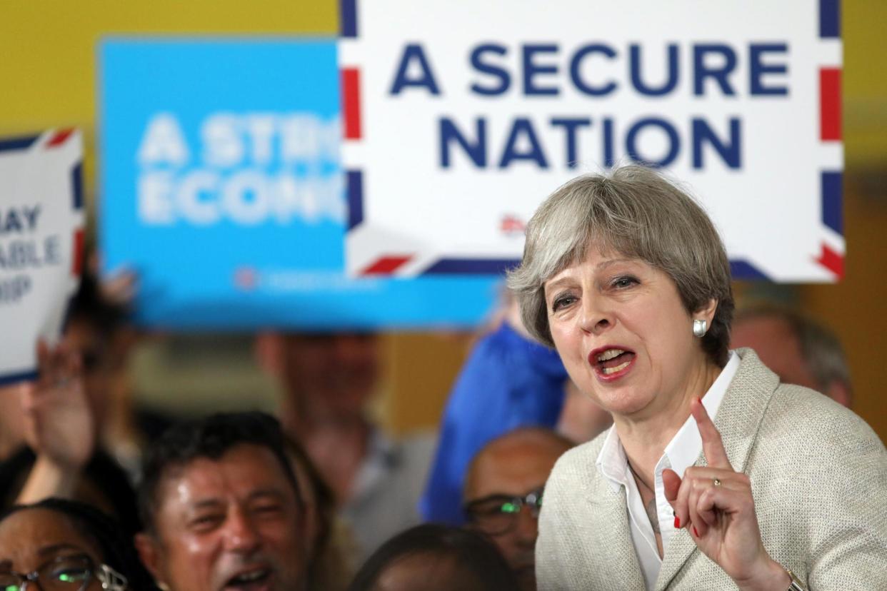 British Prime Minister Theresa May says Jeremy Corbyn is too weak to deliver Brexit: EPA