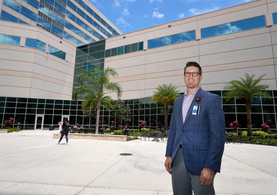 AdventHealth Daytona Beach President/CEO David Weis shows the expansion project at the Daytona Beach campus, Tuesday, April 23, 2024.