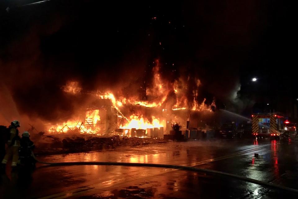 Fire in Kaohsiung city, southern Taiwan