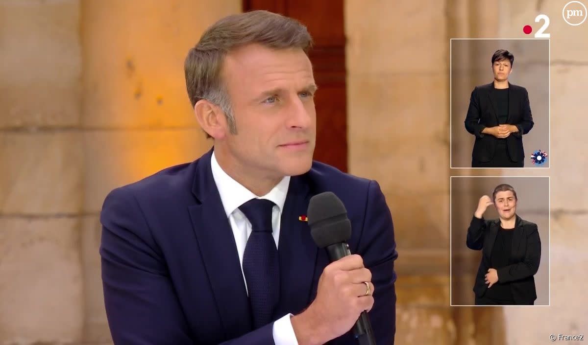 Emmanuel Macron aux 