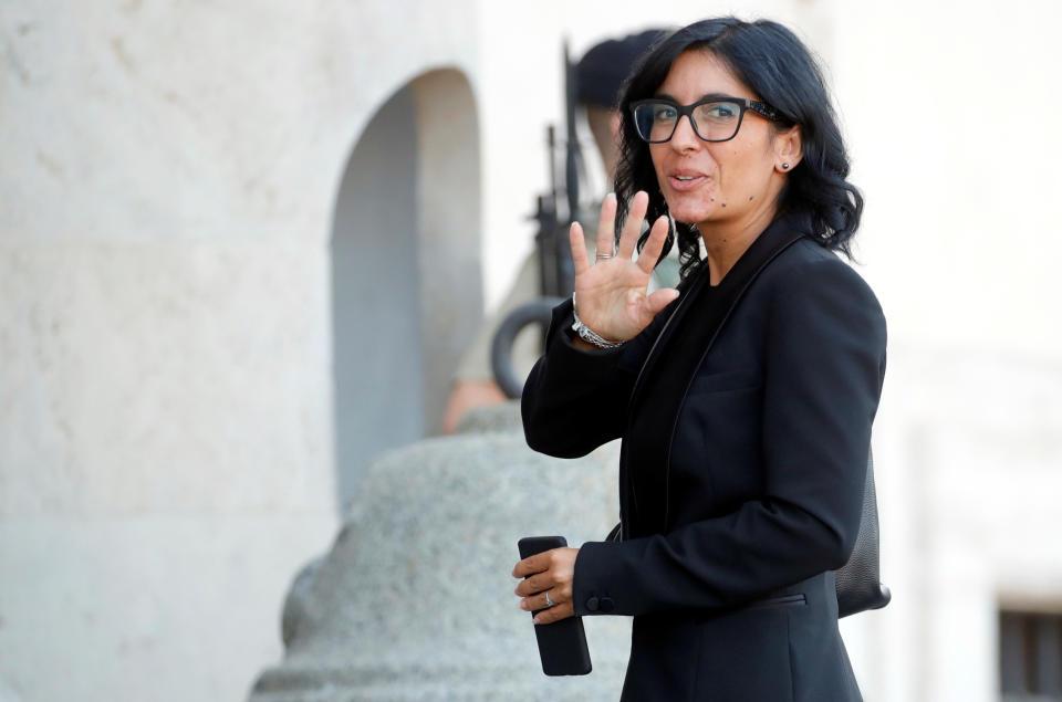 Fabiana Dadone arrives at Quirinale Presidential Palace, before being sworn in as Italy's public administration minister, in Rome, Italy September 5, 2019. REUTERS/Ciro de Luca