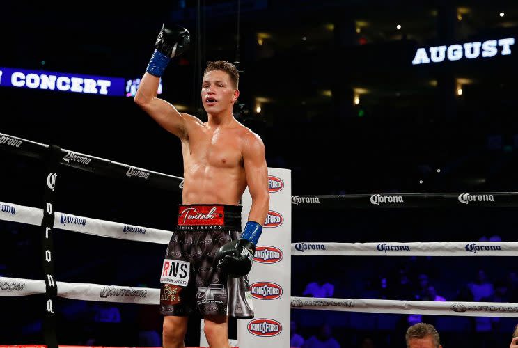 Boxer Daniel “Twitch” Franco has made dramatic improvement and is now out of intensive care, and is able to speak, after injuries suffered in a fight earlier this month. (Getty Images)