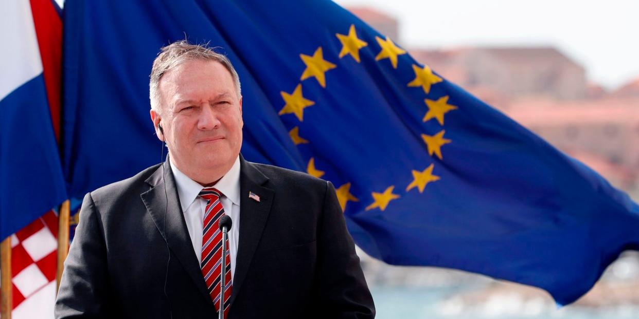 mike pompeo cancel european trip