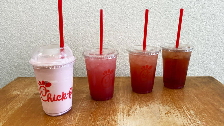 Cherry Berry drinks with straws