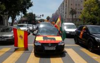 Protest against the government's handling of the coronavirus disease (COVID-19) outbreak, in Malaga