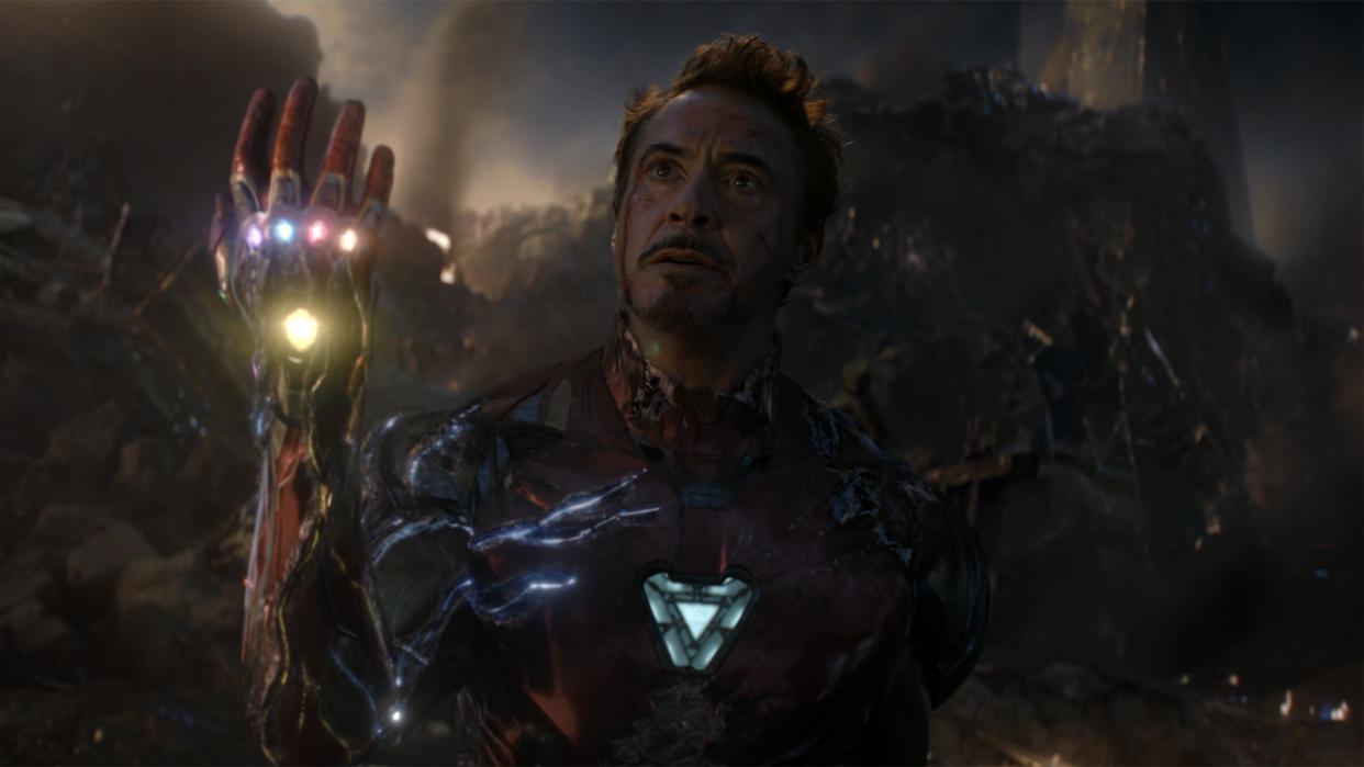  Robert Downey Jr. as Iron Man at the end of Avengers: Endgame. 