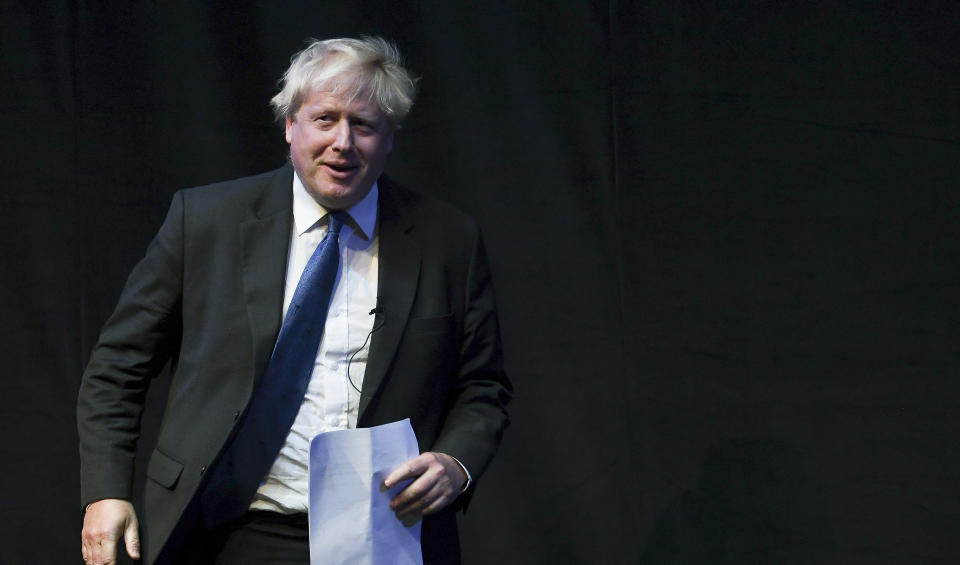 BIRMINGHAM, ENGLAND - OCTOBER 02:  Boris Johnson prior to speaking at a Conservative home fringe meeting on day three of the Conservative Party Conference on October 2, 2018 in Birmingham, England. The former Foreign Secretary makes his Brexit speech to the Conservative Home fringe meeting audience today. This is seen as a direct challenge to the Prime Minister's much maligned Chequers Deal. (Photo by Steve Back/Getty Images)