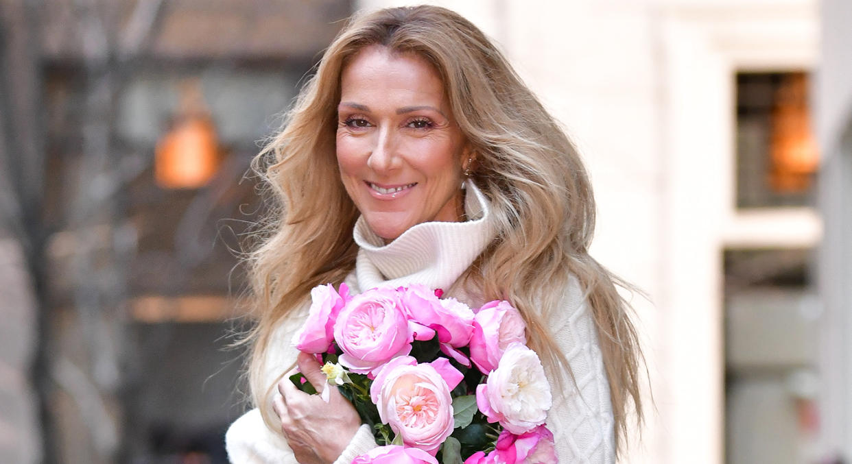 Celine Dion sings with Charlotte Tilbury Beach Stick 