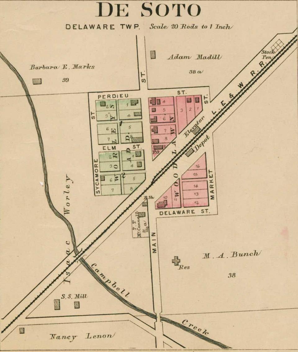 1887 map of DeSoto.