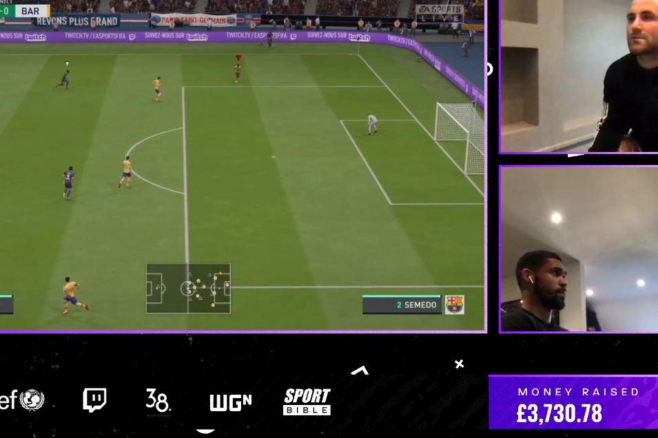 Shaw and Loftus-Cheek took part in the FIFA 20 charity match Photo: Twitch