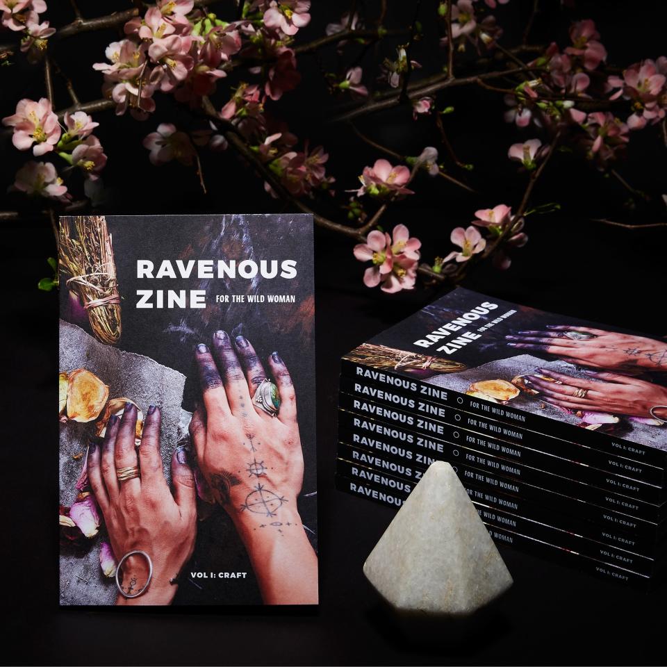 Focused on hand-crafting and inspired by nature, Ravenous Zine taps into today’s feminist, pagan inclinations.