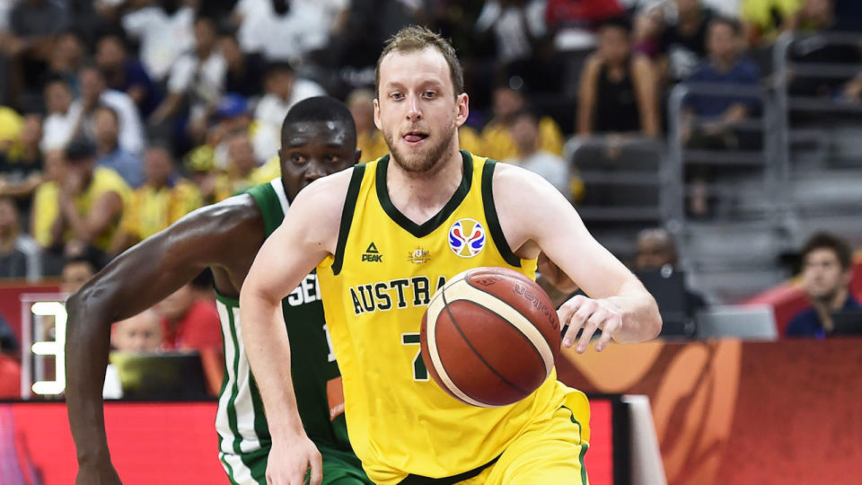 Joe Ingles was a standout for the Boomers against Senegal.