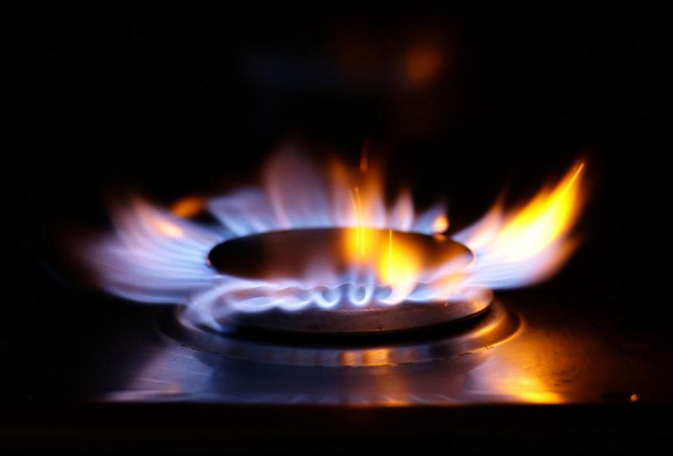 A lit ring on a gas hob at a home in north London (Yui Mok/PA) (PA Archive)