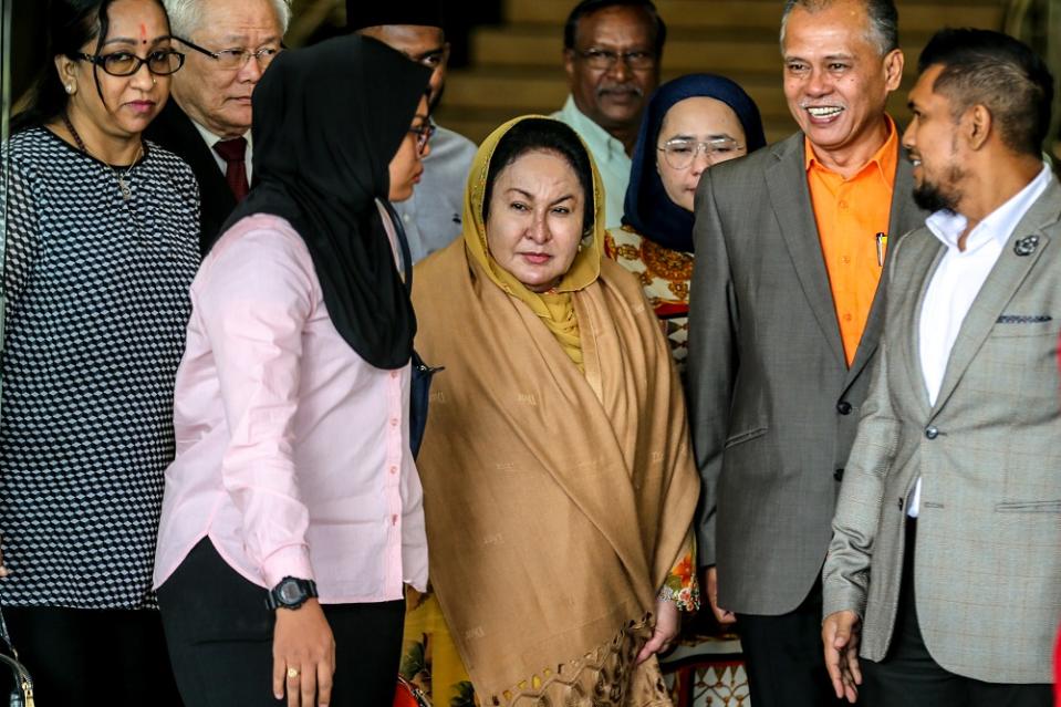 Datin Seri Rosmah Mansor at the Kuala Lumpur High Court February 10, 2020. — Picture by Firdaus Latif