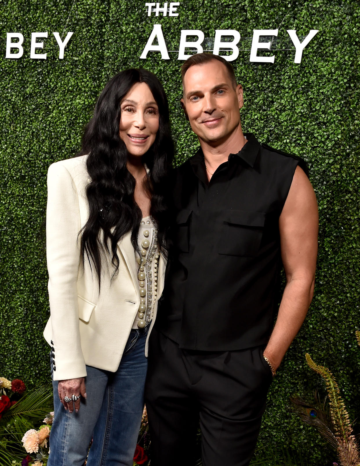 Cher and Tristan Schukraft at the Tristan Schukraft Celebrate a New Era at "The Abbey" Party held at The Abbey Food & Bar on June 20, 2024 in West Hollywood, California.