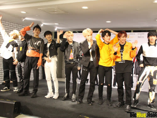 D-Crunch waving goodbye at the end of their first showcase.