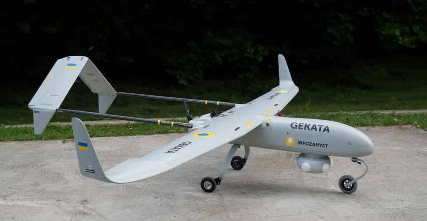烏軍近期開始測試新型偵察無人機 Gekata，為之後的作戰做準備。   圖：翻攝自 NiKITa X（前推特）帳號