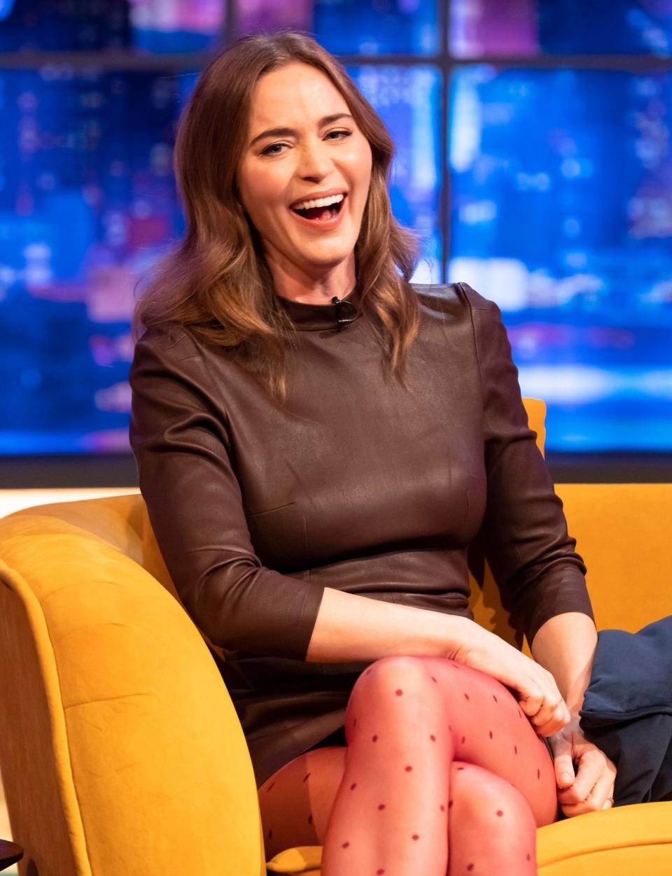 <p>Emily Blunt guest stars on <em>The Jonathan Ross Show</em> on Saturday in London.</p>