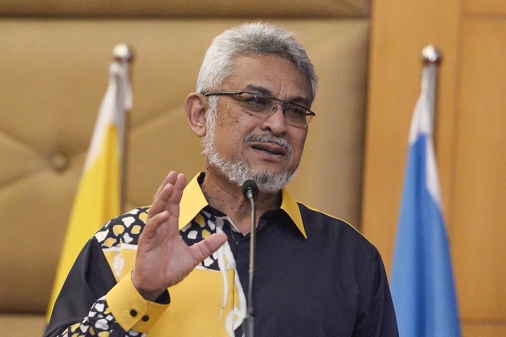 Federal Territories Minister Khalid Samad speaks during PlanMalaysia’s Federal Territories Day celebration in Putrajaya February 20, 2020. — Picture by Miera Zulyana