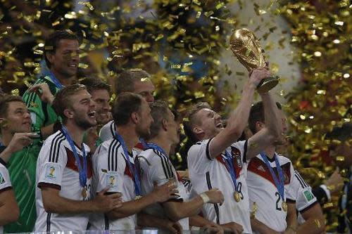 German soccer players celebrating