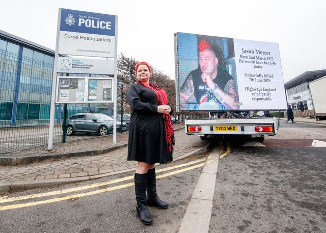 Smart motorways death protest