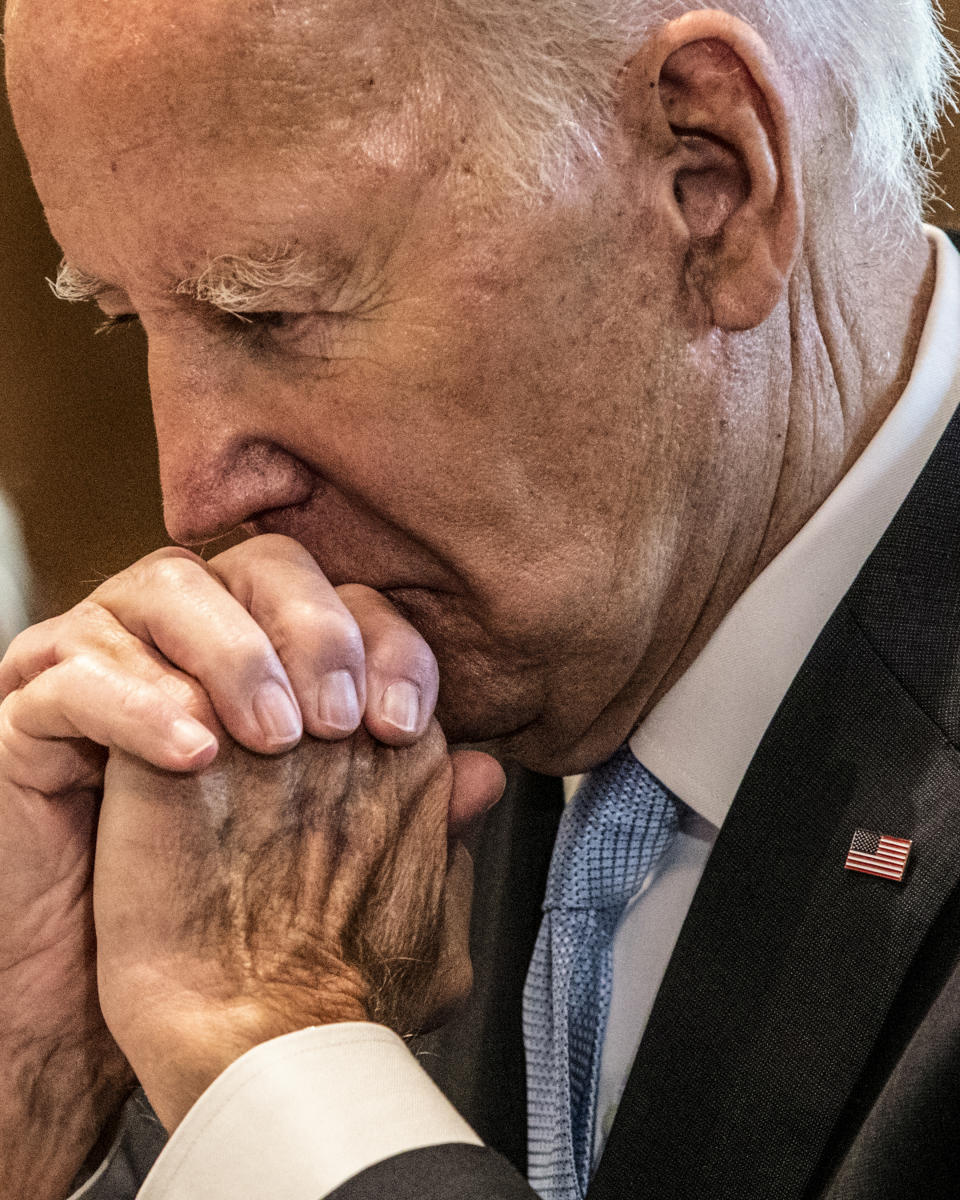 Los asistentes escuchan al presidente Joe Biden hablar sobre la agenda económica de su gobierno en la Universidad Comunitaria del Condado de Prince George en Largo, Maryland, el jueves 14 de septiembre de 2023. (Anna Rose Layden/The New York Times)