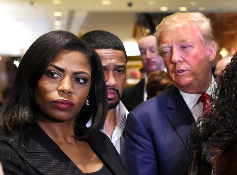 From left: Omarosa Manigault Newman and President Donald Trump in 2015 | Timothy A. Clary/AFP/Getty