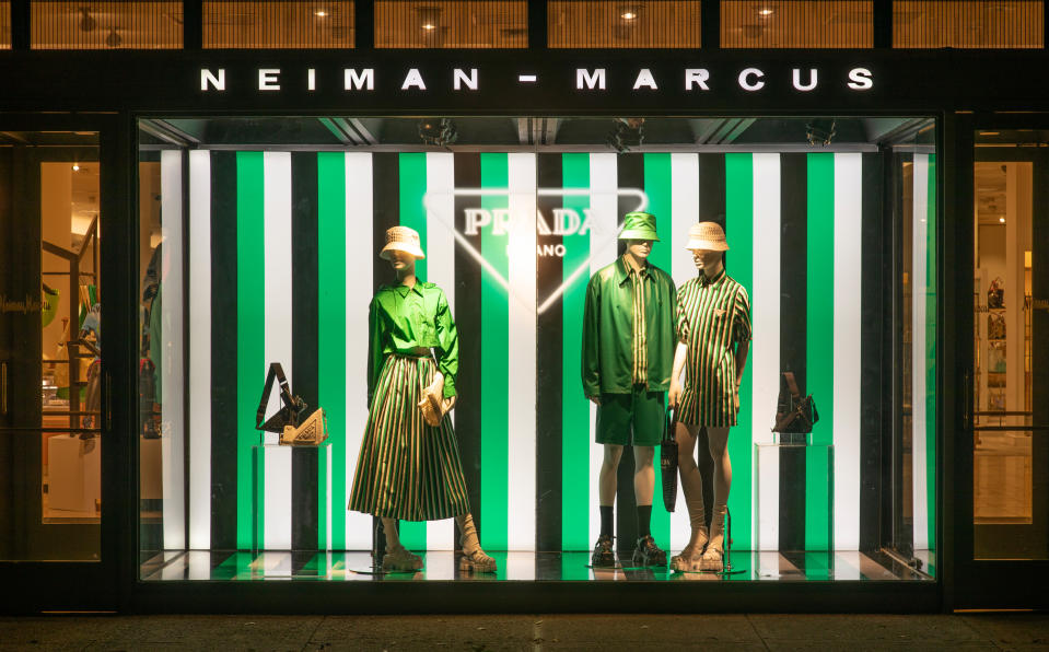 The Prada Tropico windows at Neiman Marcus. - Credit: Courtesy of Prada