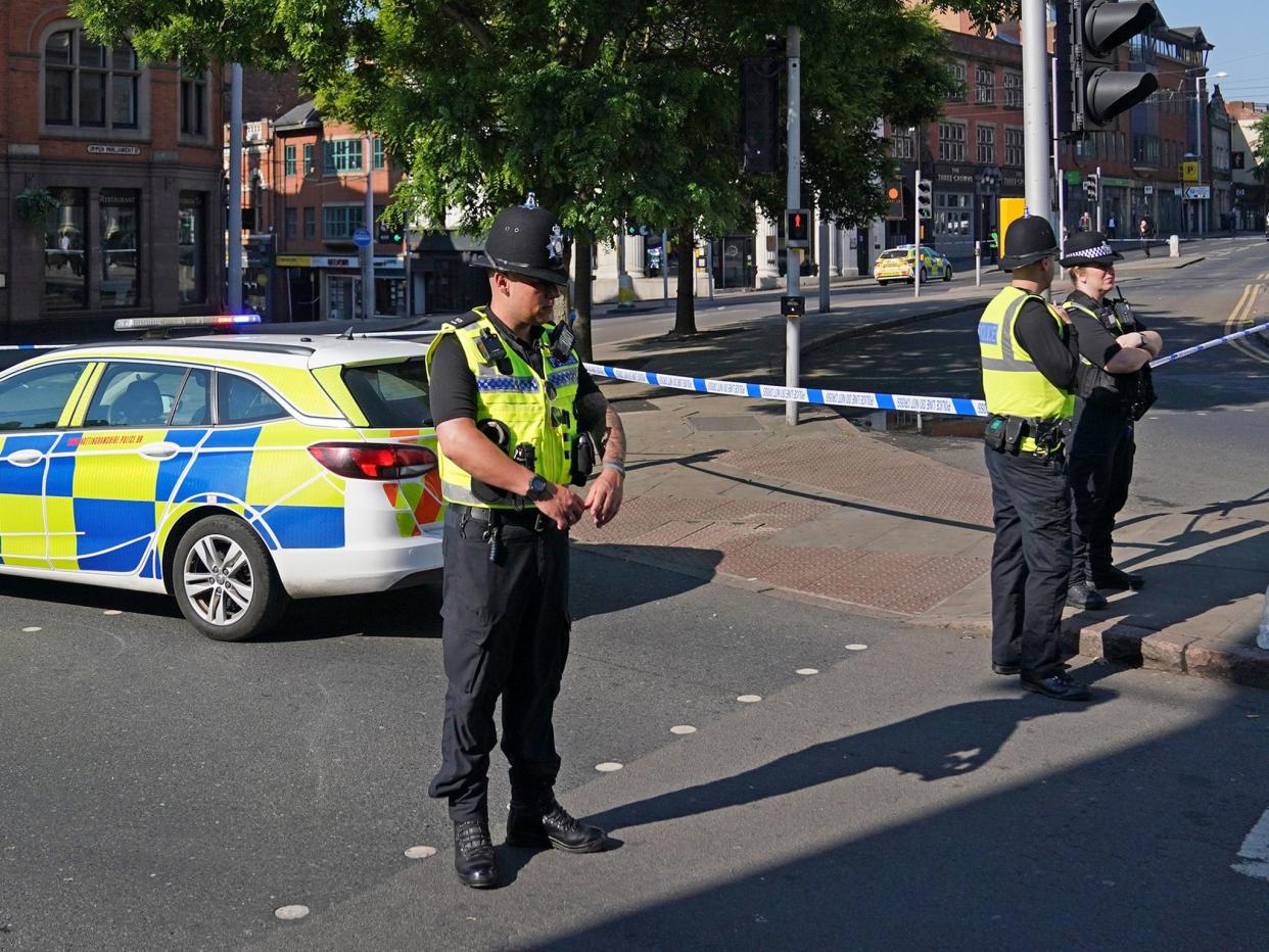 Police have put in place multiple road closures in Nottingham as officers deal with an ongoing serious incident (PA)